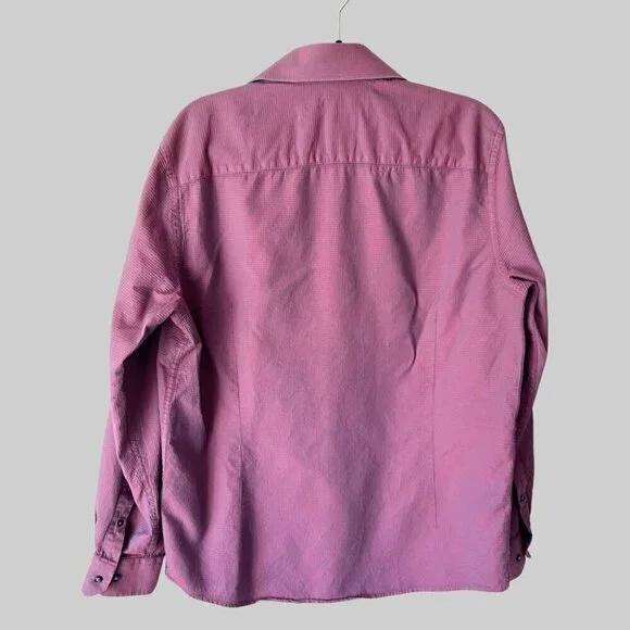 Report Collection Purple Waffle Pattern Pattern Button Down Shirt - Picture 2 of 16